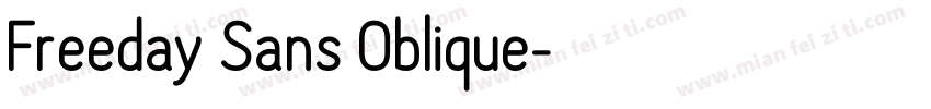 Freeday Sans Oblique字体转换